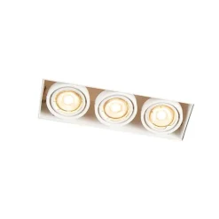 Set van 6 Inbouwspot wit draai- en kantelbaar trimless 3-lichts - Oneon