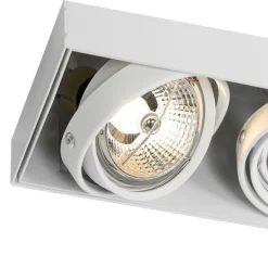 Set van 6 Inbouwspot wit GU10 AR70 trimless 3-lichts - Oneon