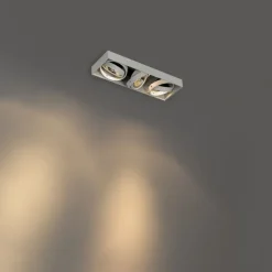 Set van 6 Inbouwspot wit GU10 AR70 trimless 3-lichts - Oneon