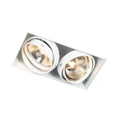 Set van 6 Inbouwspot wit GU10 AR111 trimless 2-lichts - Oneon