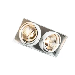 Set van 6 Inbouwspot wit GU10 AR111 trimless 2-lichts - Oneon