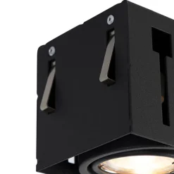 Set van 6 Inbouwspot zwart draai- en kantelbaar trimless 3-lichts - Oneon