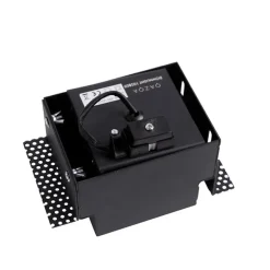 Set van 6 Inbouwspot zwart draai- en kantelbaar Trimless - Oneon Honey