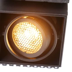 Set van 6 Inbouwspot zwart draai- en kantelbaar Trimless - Oneon Honey