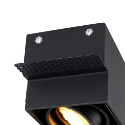 Set van 6 Inbouwspot zwart draai- en kantelbaar Trimless - Oneon Honey