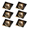 Set van 6 Inbouwspot zwart GU10 AR111 Trimless - Oneon