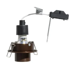 Set van 6 inbouwspots donkerbrons GU10 35mm rond kantelbaar - Installa