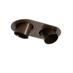 Set van 6 inbouwspots donkerbrons GU10 35mm kantelbaar 2-lichts - Installa