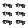 Set van 6 inbouwspots gunmetal GU10 70mm kantelbaar 2-lichts - Installa