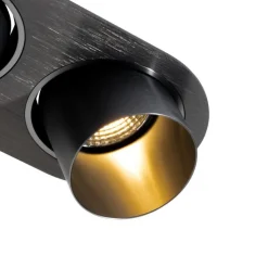 Set van 6 inbouwspots gunmetal GU10 70mm kantelbaar 2-lichts - Installa