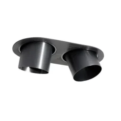 Set van 6 inbouwspots gunmetal GU10 70mm kantelbaar 2-lichts - Installa