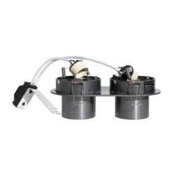 Set van 6 inbouwspots gunmetal GU10 50mm 2-lichts - Installa