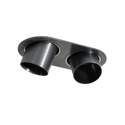 Set van 6 inbouwspots gunmetal GU10 50mm 2-lichts - Installa