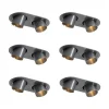 Set van 6 inbouwspots gunmetal GU10 35mm kantelbaar 2-lichts - Installa