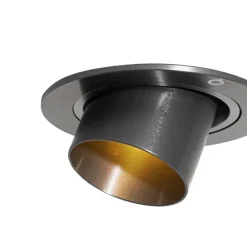 Set van 6 inbouwspots gunmetal GU10 35mm rond kantelbaar - Installa