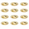 Set van 12 inbouwspots messing GU10 35mm - Edu