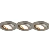 Set van 3 inbouwspots staal incl. LED IP44 - Relax LED