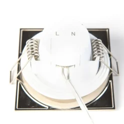 Set van 3 inbouwspots vierkant staal incl. LED IP65 - Simply