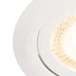 Set van 5 inbouwspots wit incl. LED 3-staps dimbaar - Mio