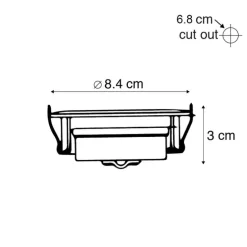 Set van 5 inbouwspots wit incl. LED 3-staps dimbaar - Mio