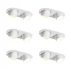Set van 6 inbouwspots wit GU10 35mm kantelbaar 2-lichts - Installa
