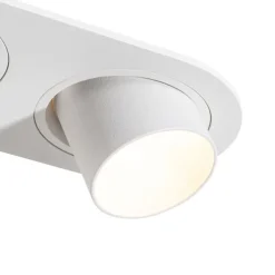 Set van 6 inbouwspots wit GU10 35mm kantelbaar 2-lichts - Installa