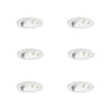 Set van 6 inbouwspots wit 6,8cm incl. LED 750 lm dimbaar IP65 - Gaius