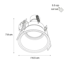Set van 12 inbouwspots wit GU10 35mm IP44 - Dept