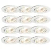 Set van 12 inbouwspots wit kantelbaar - Cisco