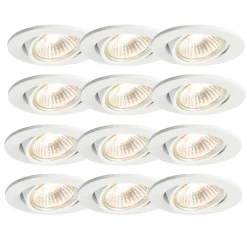 Set van 12 inbouwspots wit kantelbaar - Cisco