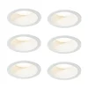 Set van 6 inbouwspots wit incl. LED 3000K-5000K - Elias