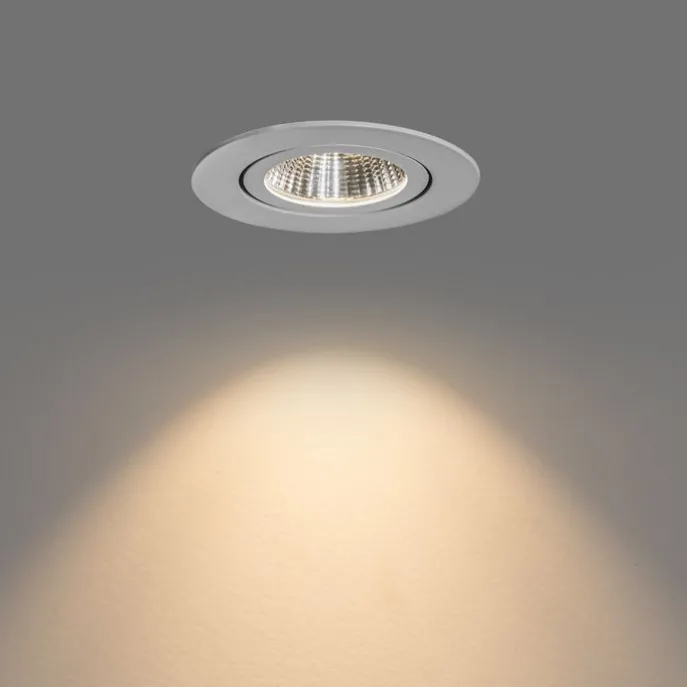 Set van 6 inbouwspots wit 6,8cm incl. LED 750 lm dimbaar IP23 - Gaius