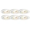 Set van 6 inbouwspots wit kantelbaar - Cisco