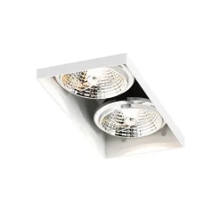 Set van 6 inbouwspots wit GU10 70mm 2-lichts trimless - Oneon