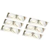 Set van 6 inbouwspots wit GU10 kantelbaar trimless 2-lichts - Oneon