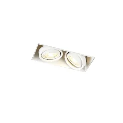 Set van 6 inbouwspots wit GU10 kantelbaar trimless 2-lichts - Oneon