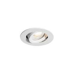 Set van 6 inbouwspots wit kantelbaar 6,5cm incl. LED IP54 ultra slim - Pupil