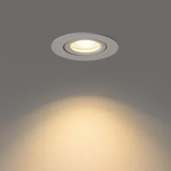 Set van 6 inbouwspots wit kantelbaar 6,5cm incl. LED IP54 ultra slim - Pupil