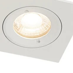 Set van 12 inbouwspots wit vierkant GU10 50mm IP44 - Xena