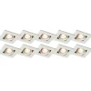 Set van 10 inbouwspots wit verstelbaar - Qure