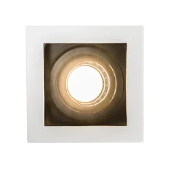 Set van 10 inbouwspots wit met zwart - Carree