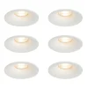 Set van 6 inbouwspots wit GU10 50mm - Gijs