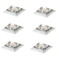 Set van 6 inbouwspots wit GU10 70mm trimless - Oneon