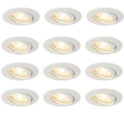 Set van 12 inbouwspots wit GU10 35mm - Edu