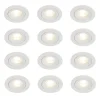 Set van 12 inbouwspots wit rond GU10 50mm IP44 - Xena
