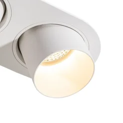 Set van 6 inbouwspots wit GU10 70mm kantelbaar 2-lichts - Installa