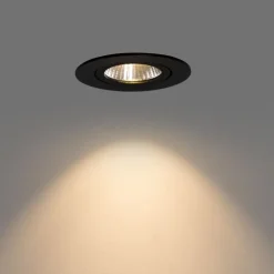 Set van 6 inbouwspots zwart 6,8cm incl. LED 750 lm dimbaar IP23 - Gaius