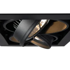 Set van 12 Inbouwspots zwart AR111 verstelbaar 2-lichts - Oneon