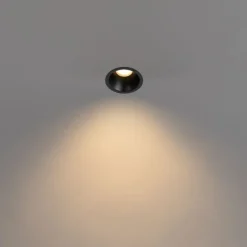 Set van 6 inbouwspots zwart GU10 35mm IP44 - Dept