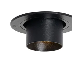 Set van 6 inbouwspots zwart GU10 35mm rond kantelbaar - Installa